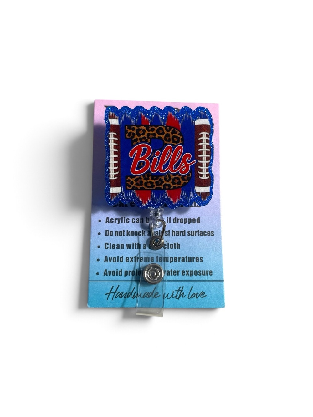 Bills  Badge Reel in Red and Blue